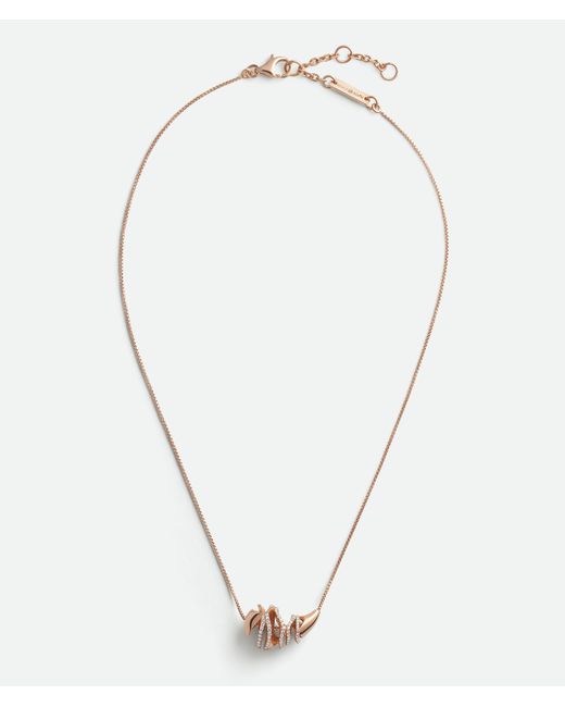 Bottega Veneta White Drop Pendant Necklace