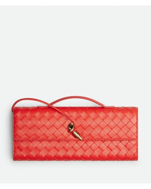 Bottega Veneta アンディアーモ クラッチバッグ レッド | Lyst