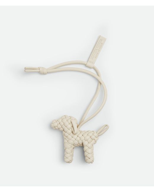 Bottega Veneta White Hunde-Charm