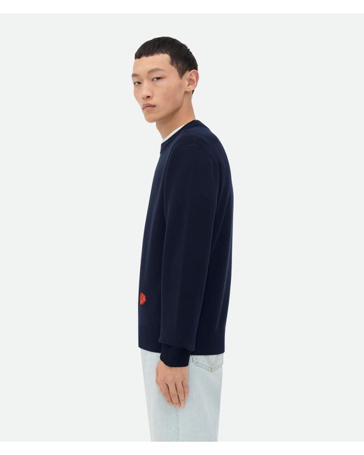 メンズ Bottega Veneta ウール＆ビスコース セーター Blue