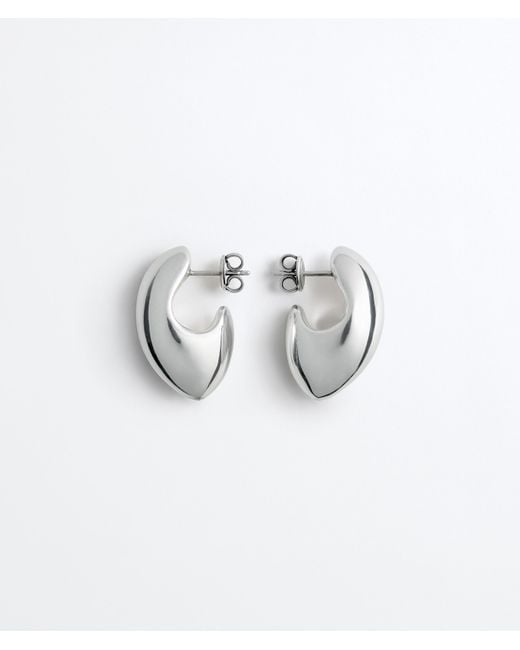 Bottega Veneta White Small Claw Earrings