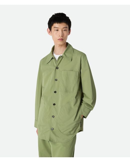 Bottega Veneta Green Tech Nylon Overshirt for men