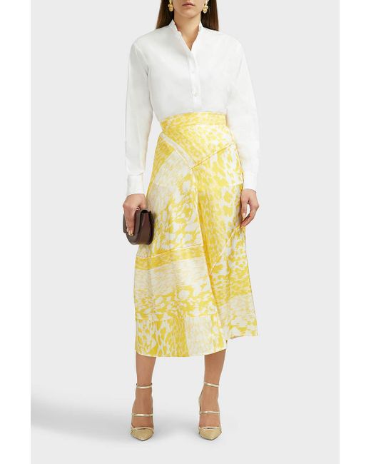 silk cheetah print skirt