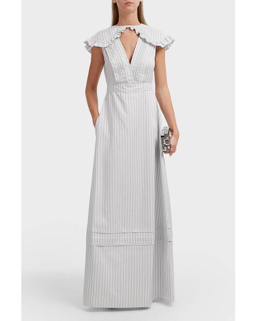 silver silk maxi dress