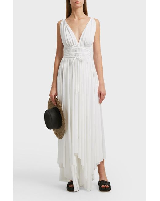 white goddess maxi dress