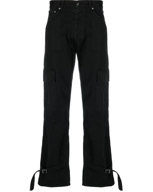 Off-White c/o Virgil Abloh Buckle-detail Cargo Trousers in Black for Men |  Lyst
