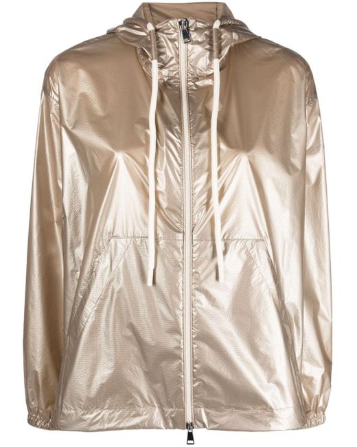 Moncler Tazenat Zip up Hooded Jacket in Brown Lyst UK