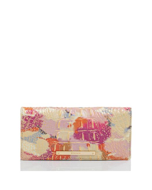 pink brahmin wallet