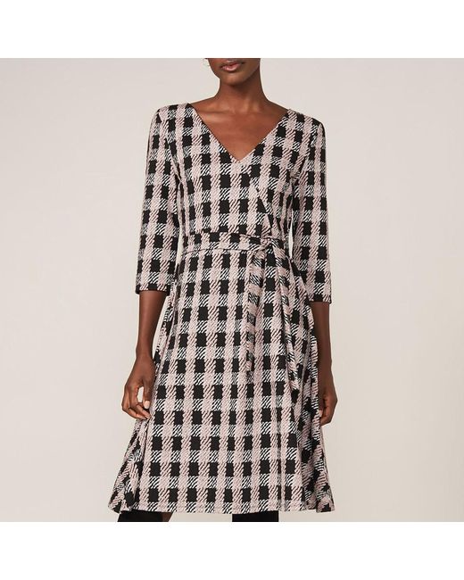 Phase Eight Black Ava Check Dress