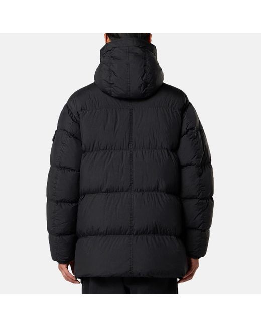 Stone Island Black Crinkle Padded Down Zip Jacket