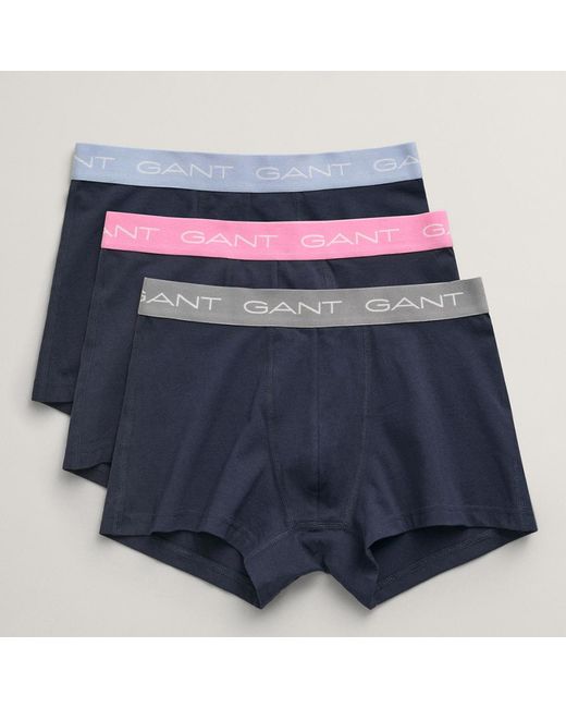 Gant Blue Boxer Trunk 3-Pack