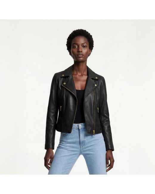Weston Black Leather Biker Jacket