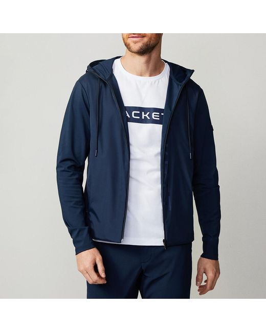 Hackett Blue Logo Zip Training Jacket