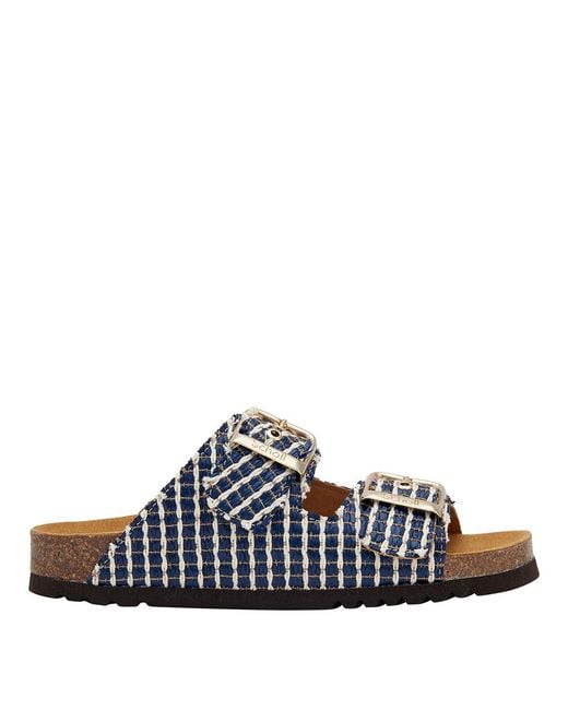 Scholl Blue Noelle Flat Sandals