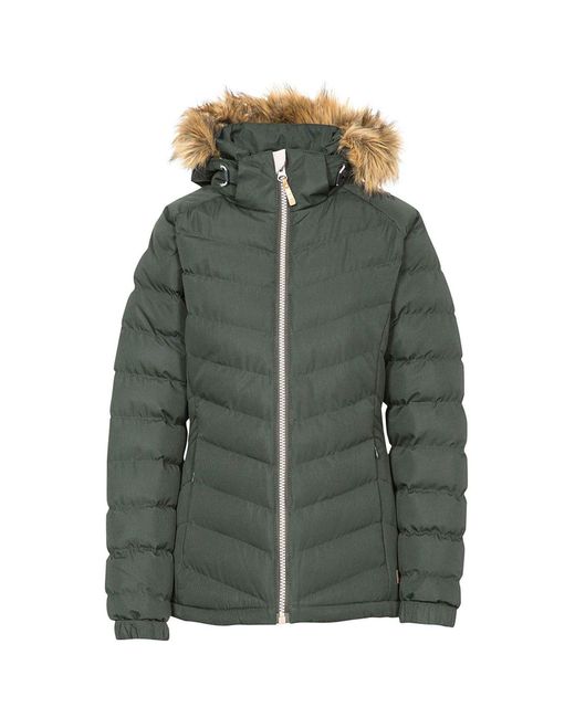 Trespass Green Padded Jacket Nadina Polyester