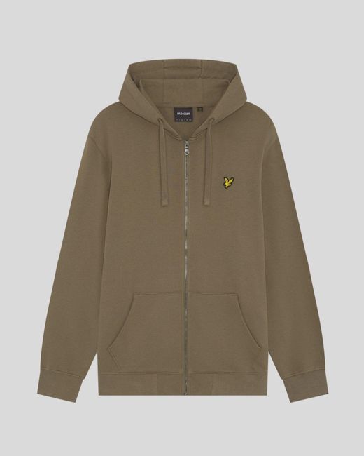 Lyle & Scott Natural Loopback Cotton Full Zip Hoodie