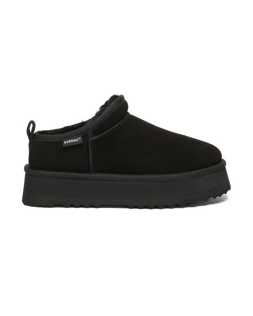 EVER AU Black Partridge Classic Ultra Mini Platform Boots