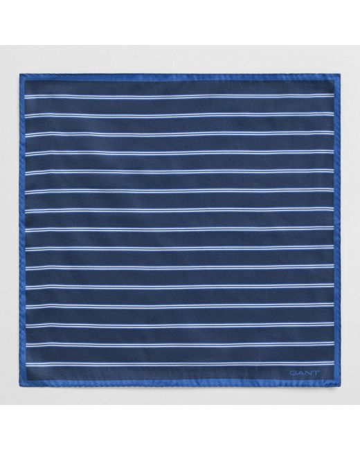 Gant Blue Striped Pocket Square