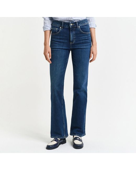 Gant Blue Slim Flared Jeans