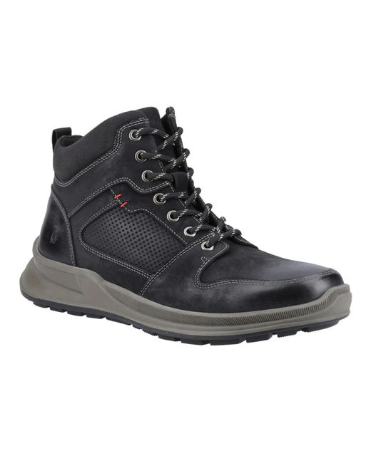 Hush Puppies Black Ankle Boots Arnie Mixed