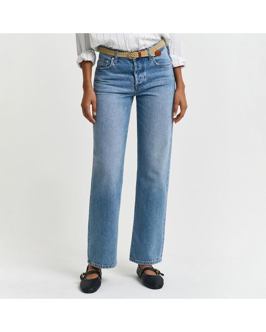 Gant Blue Mid Straight Rigid Jeans