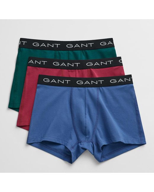 Gant Blue 3 Pack Trunks