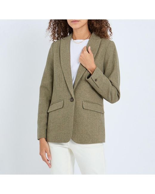 Joules Green Bramble Wool Blend Blazer