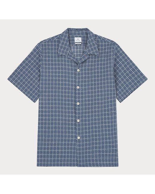 Paul Smith Blue Geo Pattern Shirt
