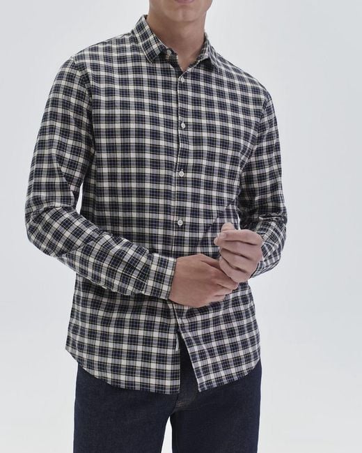 IKKS Gray Slim Checked Shirt Checked