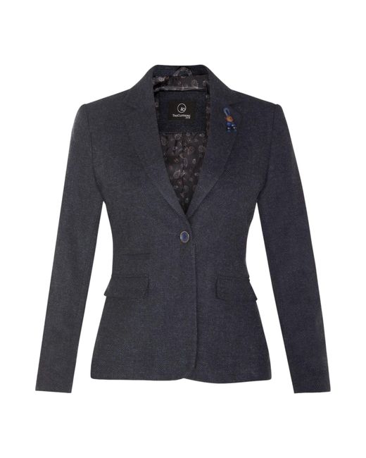 TruClothing Blue Tweed 1920S Herringbone Blazer