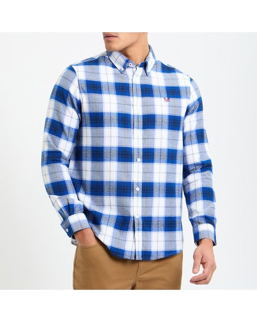 Crew Blue Check Berwick Flannel Shirt