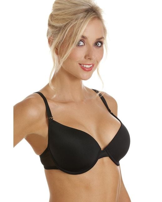 CAMILLE Black Underwired Padded Multiway T-Shirt Bra