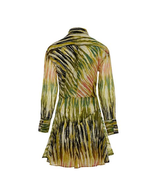 Devotion Green Hilda Tie-Dye Effect Dress