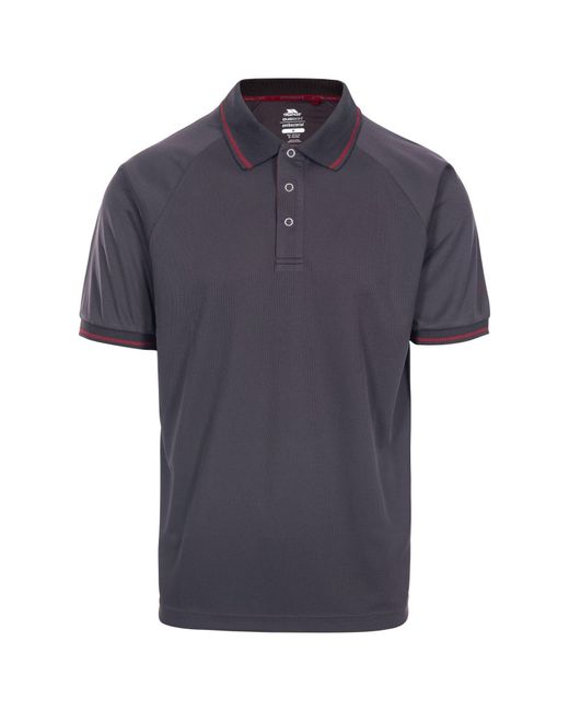 Trespass Blue Polo Shirt Bonnington Polyester Dark