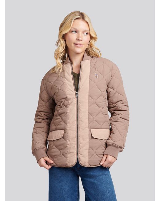 U.S. POLO ASSN. Natural Contrast Bomber Jacket