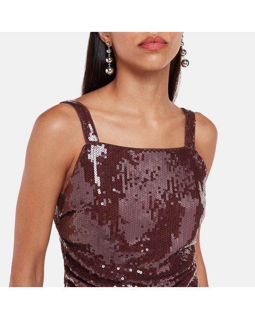 Whistles Purple Sequin Cami Top
