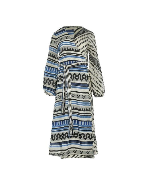 Devotion Blue Ariel Midi Dress