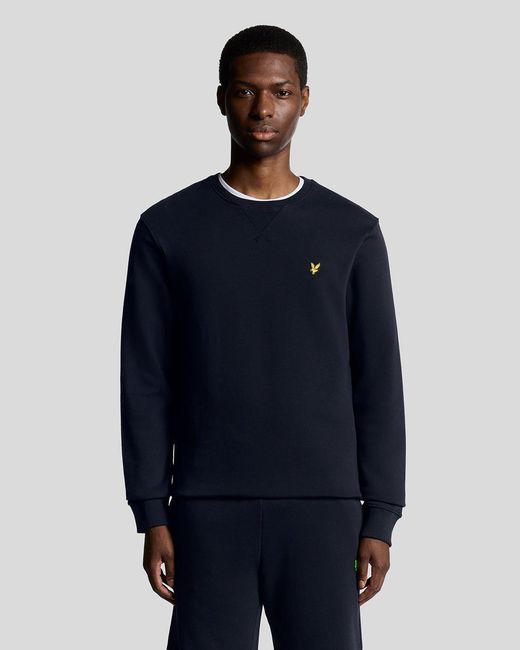 Lyle & Scott Blue Cotton Crew Neck Sweatshirt
