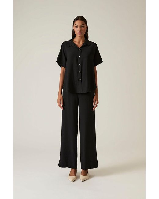 James Lakeland Black Button-Down Top