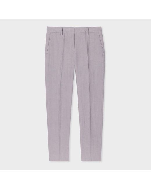 Paul Smith Purple Light Pleated Taper Trousers