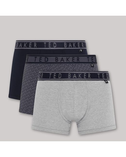 Ted Baker Blue 3-Pack Cotton Trunks