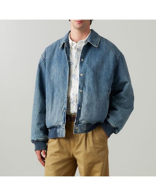 Levi's Blue Mid Rowan Collared Bomber Jacket