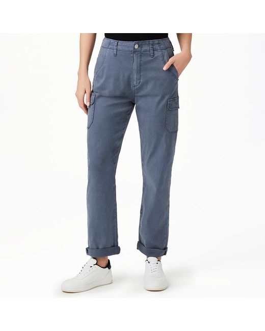 PAIGE Blue Drew Cargo Denim Trouser