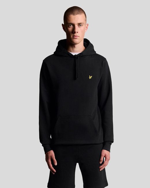 Lyle & Scott Black Loopback Cotton Hoodie