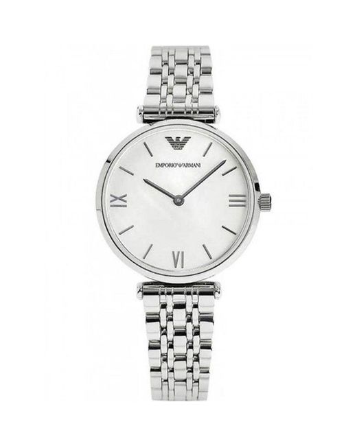 Emporio Armani Ar1682 Gianni T-Bar Ladies Watch in Metallic | Lyst UK