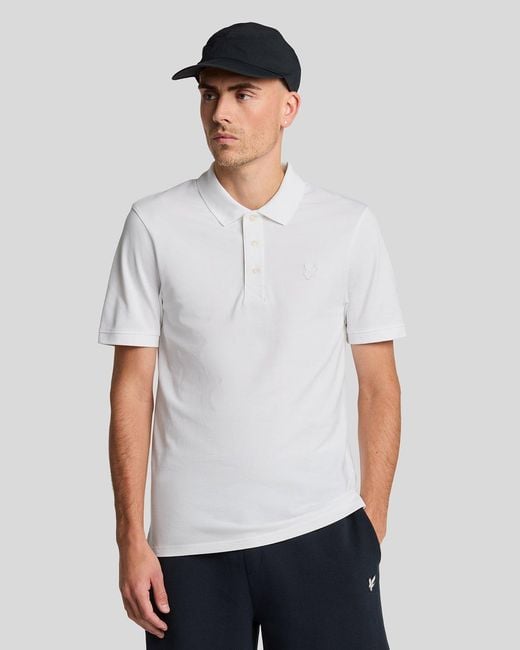 Lyle & Scott White Stretch Polo Shirt