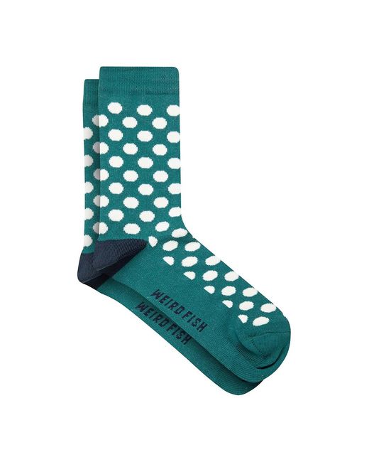 Weird Fish Green Dilki Striped 3 Pack Boot Socks