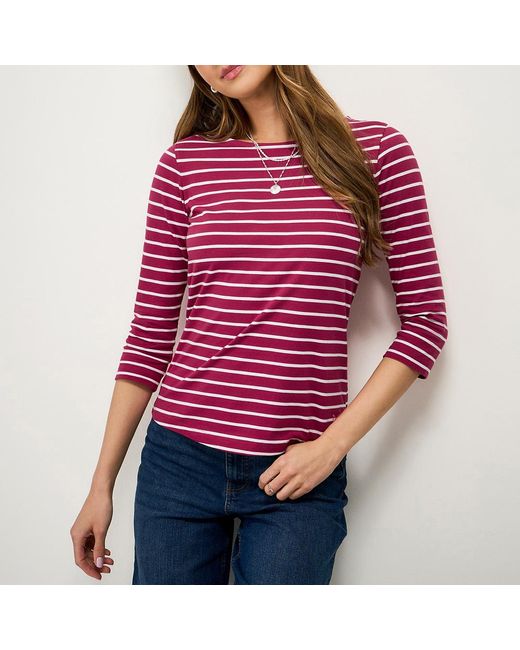 Crew Red Striped Ultimate Breton Cotton Top