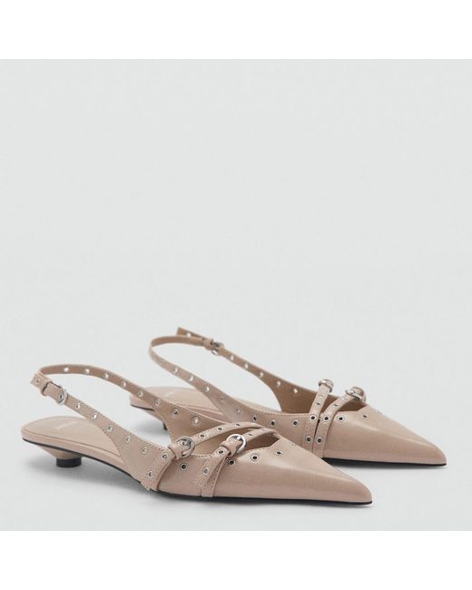 Mango Gray Die-Cut Kitten Shoes