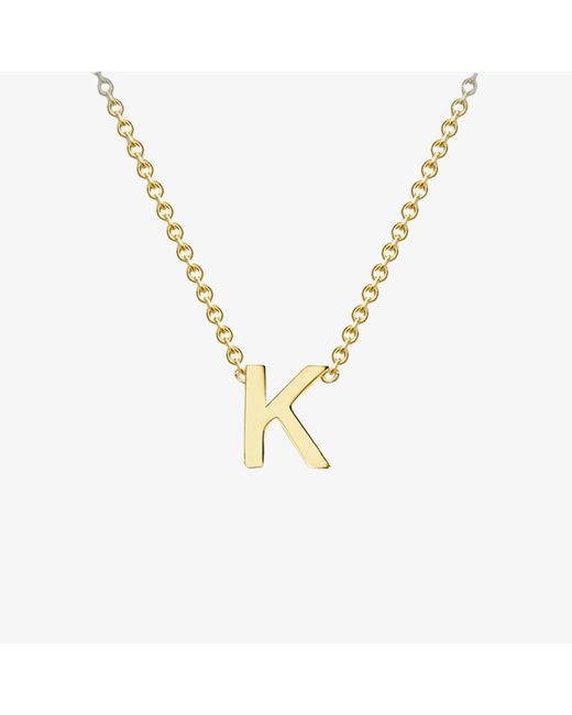 T.H.Baker Metallic 9Ct Mini Initial K Necklace 1.19.0160